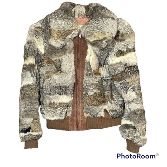 Vintage Crown Colony Furriers Woman’s Genuine China Rabbit Fur Coat Size Small - Picture 1 of 8